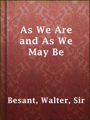 As We Are and As We May Be - ebook